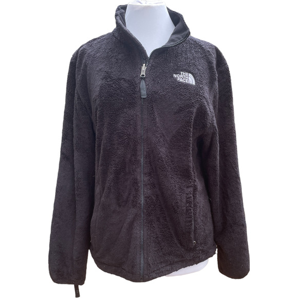 The North Face Osito Black Fuzzy Fleece Full-Zip Teddy Jacket -Women's Large - Picture 2 of 14
